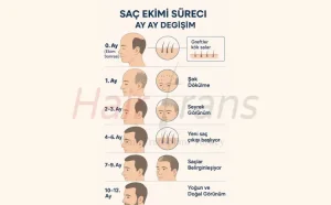 Türkiye'de saç ekimi şehir karşılaştırma infografiği